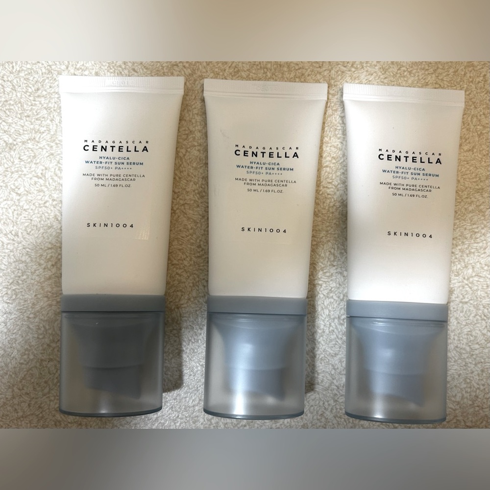 SKIN 1004 - 3 tubes - Madagascar Centella Hyalu-Cica Water-Fit Sun Serum 50ML.